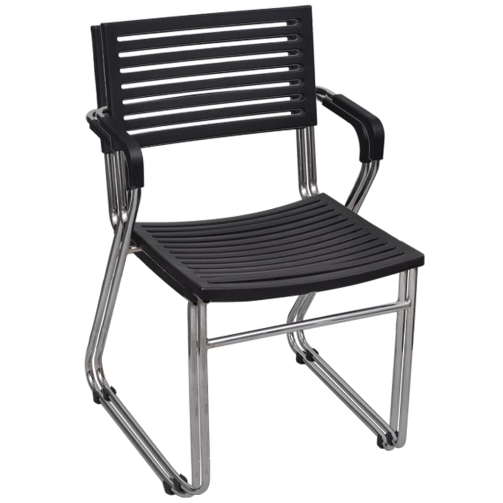 vidaXL Stohovatelné jídelní židle 24 ks černé plast