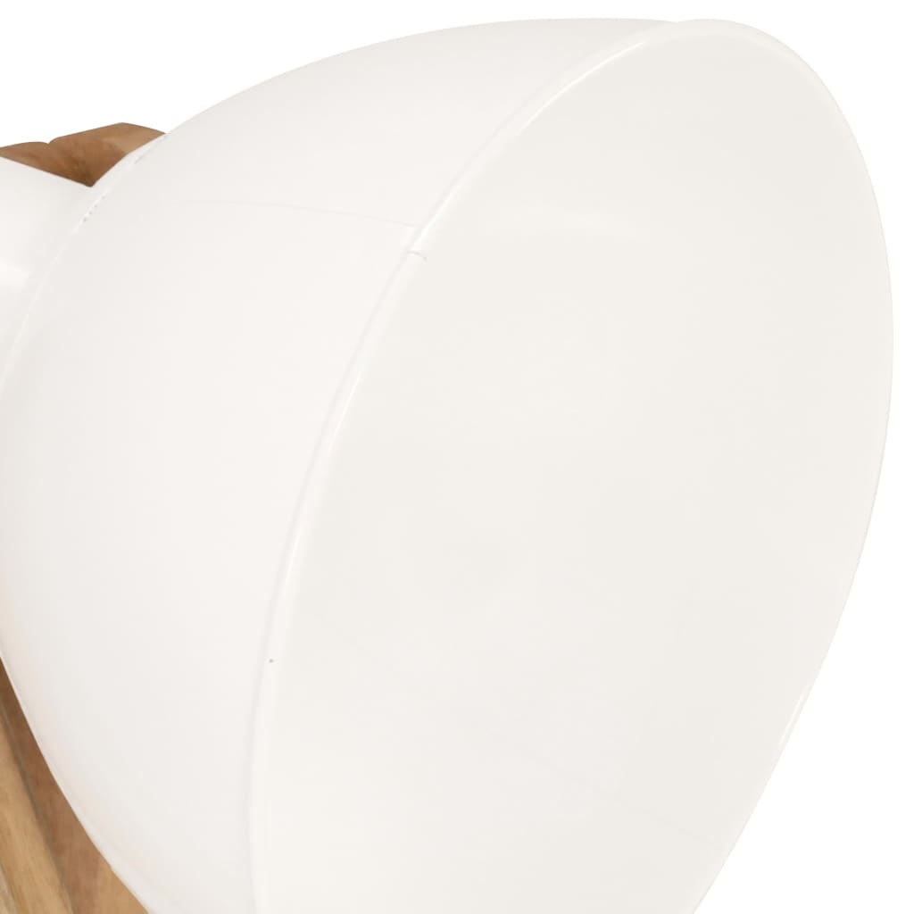 vidaXL Stojací lampy 3 ks bílé E27 masivní mangovníkové dřevo