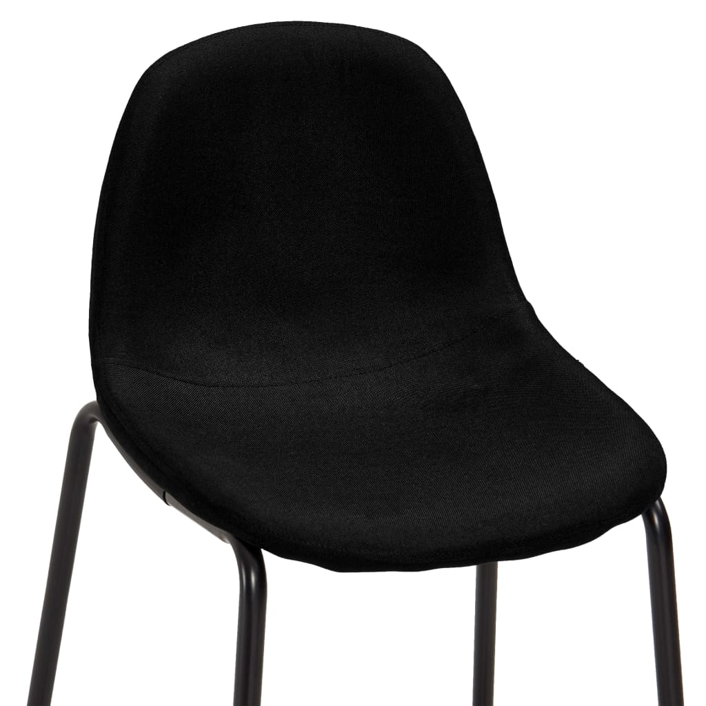 vidaXL Barové židle 4 ks černé textil