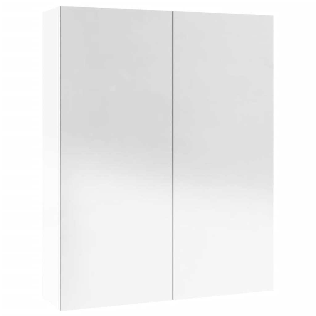 vidaXL Koupelnová skříňka se zrcadlem 60 x 15 x 75 cm MDF zářivě bílá