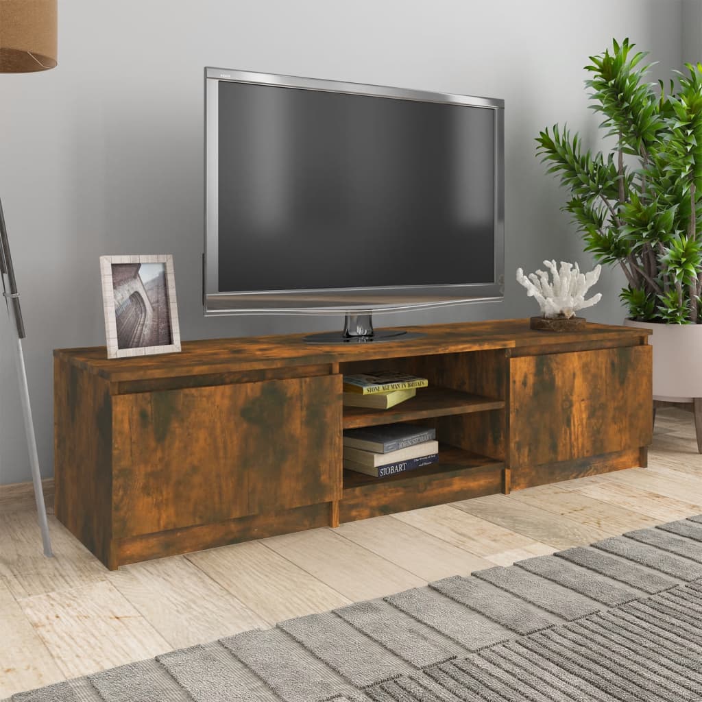 vidaXL TV skříňka kouřový dub 140 x 40 x 35,5 cm kompozitní dřevo