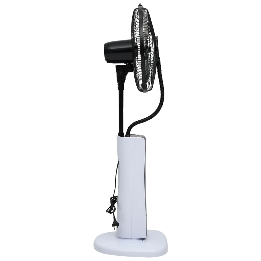 vidaXL Stojanový mlhový ventilátor s dálkovým ovládáním černý a bílý