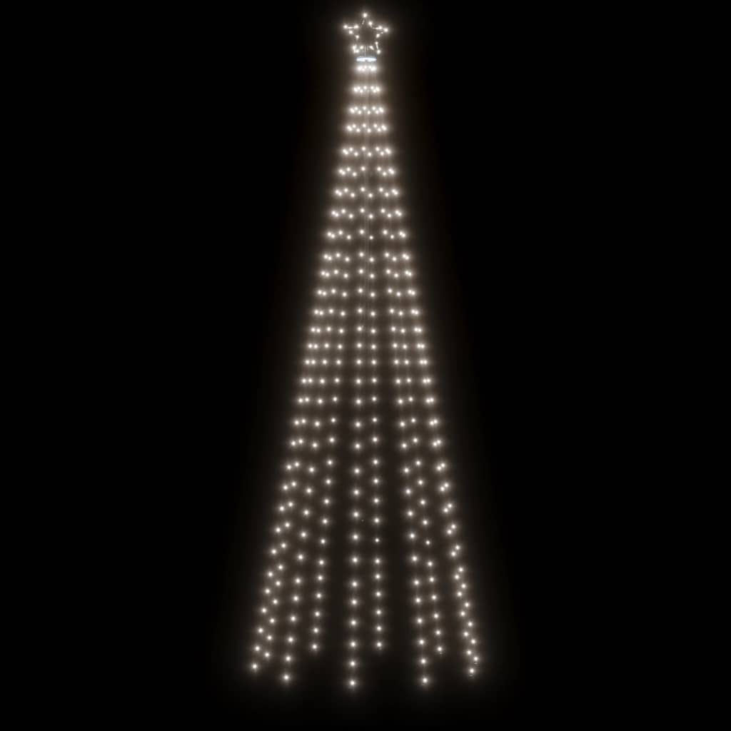 vidaXL Vánoční strom s hrotem 310 studených bílých LED diod 300 cm