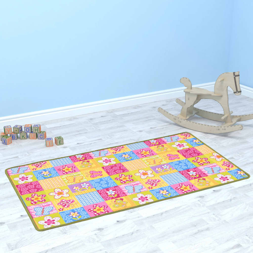 vidaXL Hrací koberec se smyčkovým vlasem 133 x 180 cm vzor motýlci