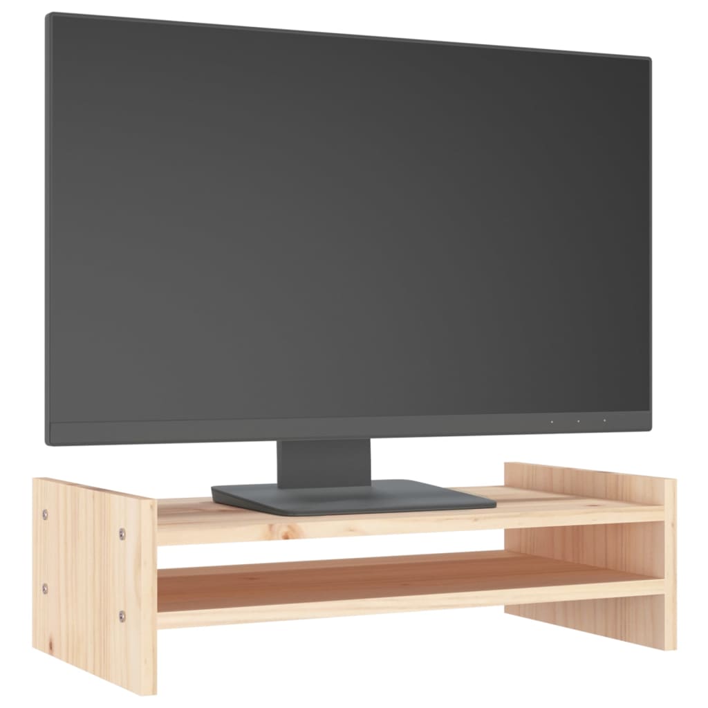 vidaXL Stojan na monitor 50 x 27 x 15 cm masivní borové dřevo