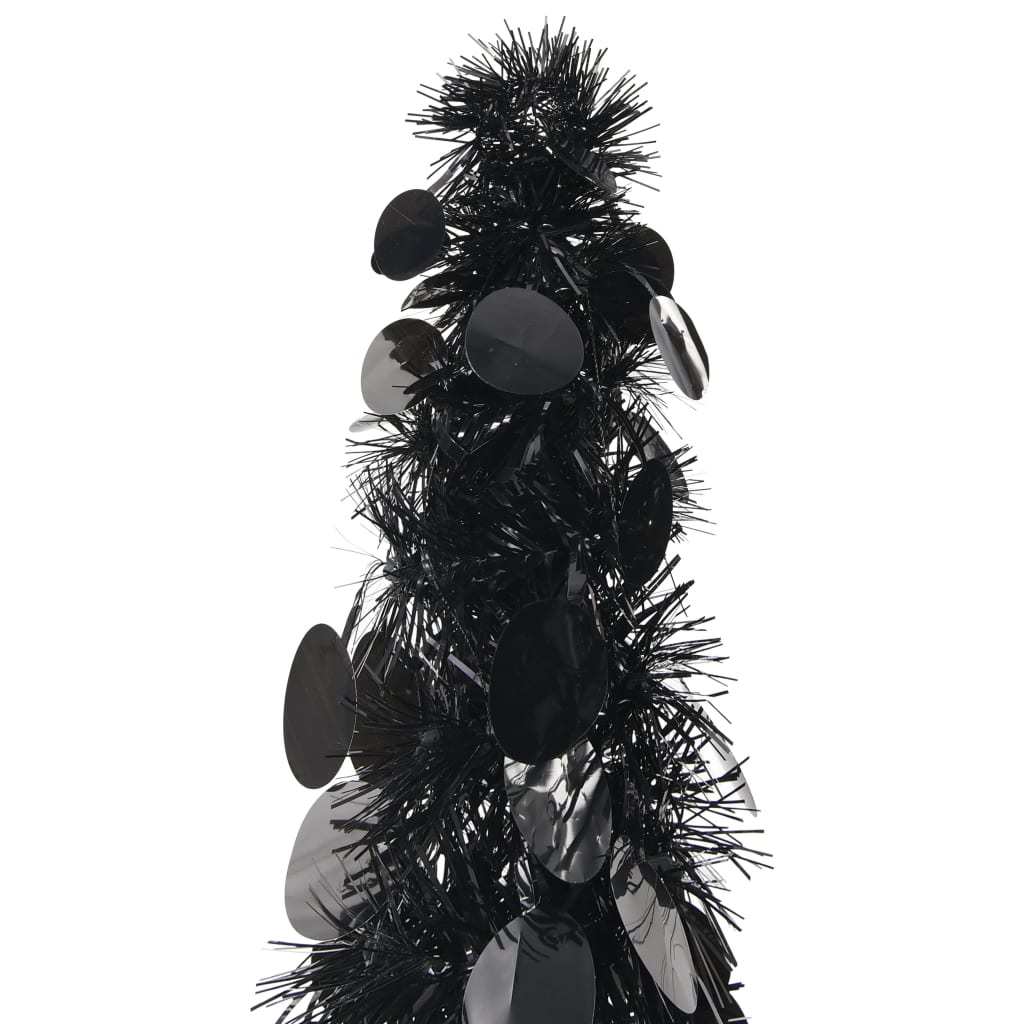 vidaXL Pop-up umělý vánoční stromek černý 180 cm PET