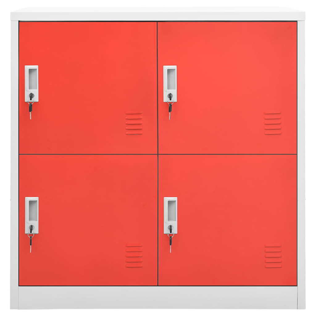 vidaXL Uzamykatelné skříně 5 ks světle šedé a červené 90x45x92,5 cm