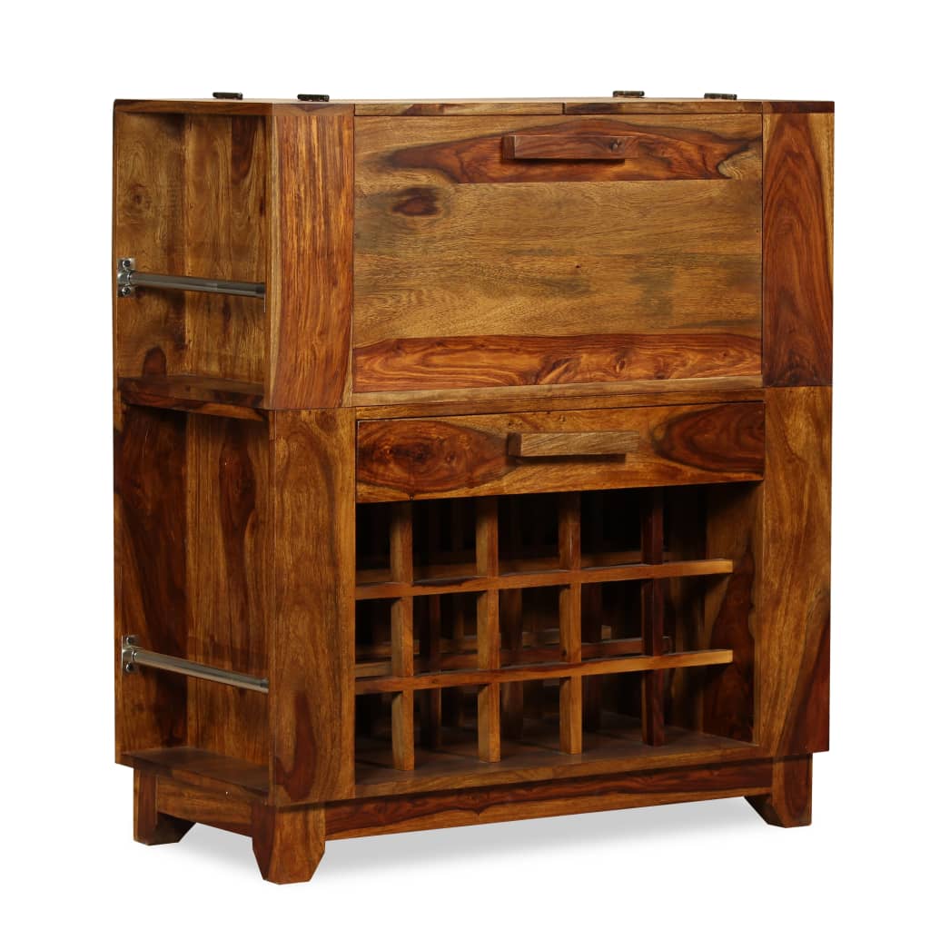 vidaXL Barová skříňka z masivního sheeshamového dřeva, 85x40x95 cm