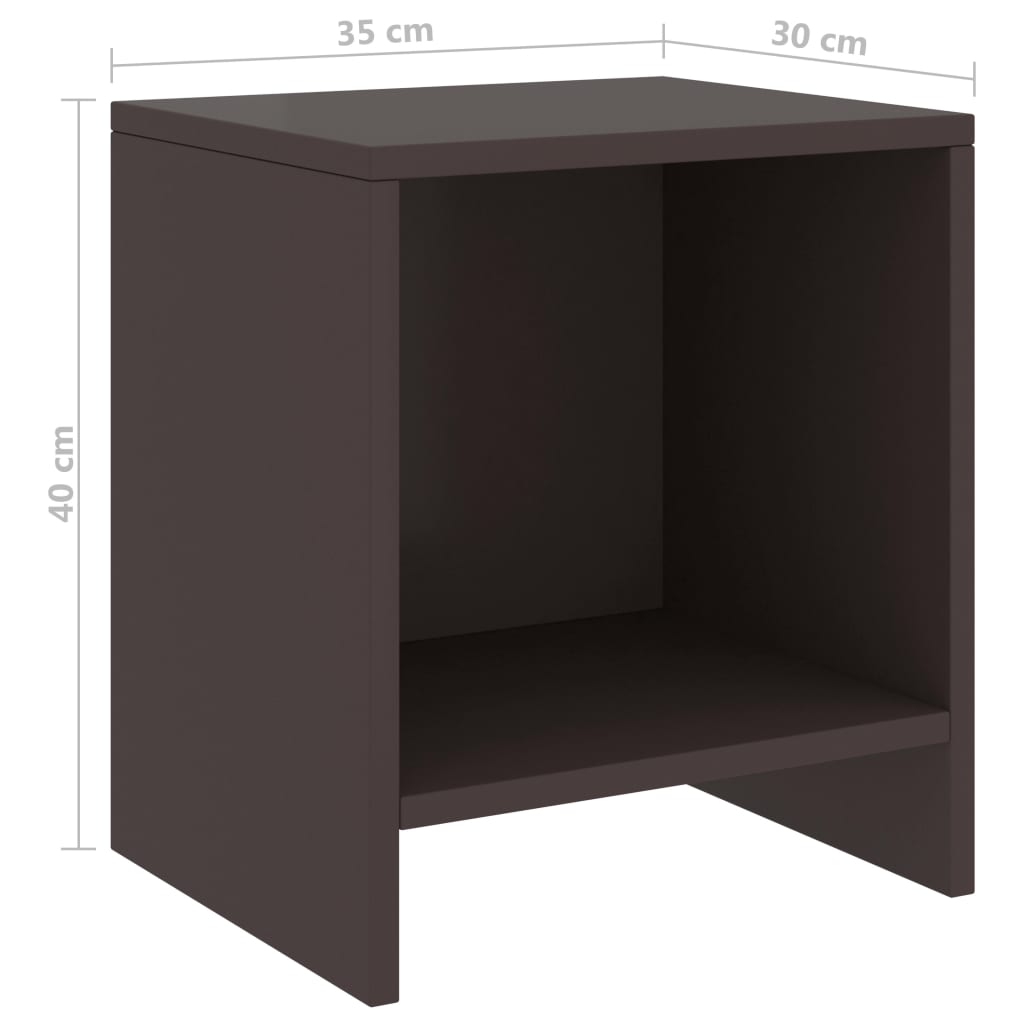 vidaXL Noční stolek tmavě hnědý 35 x 30 x 40 cm masivní borové dřevo