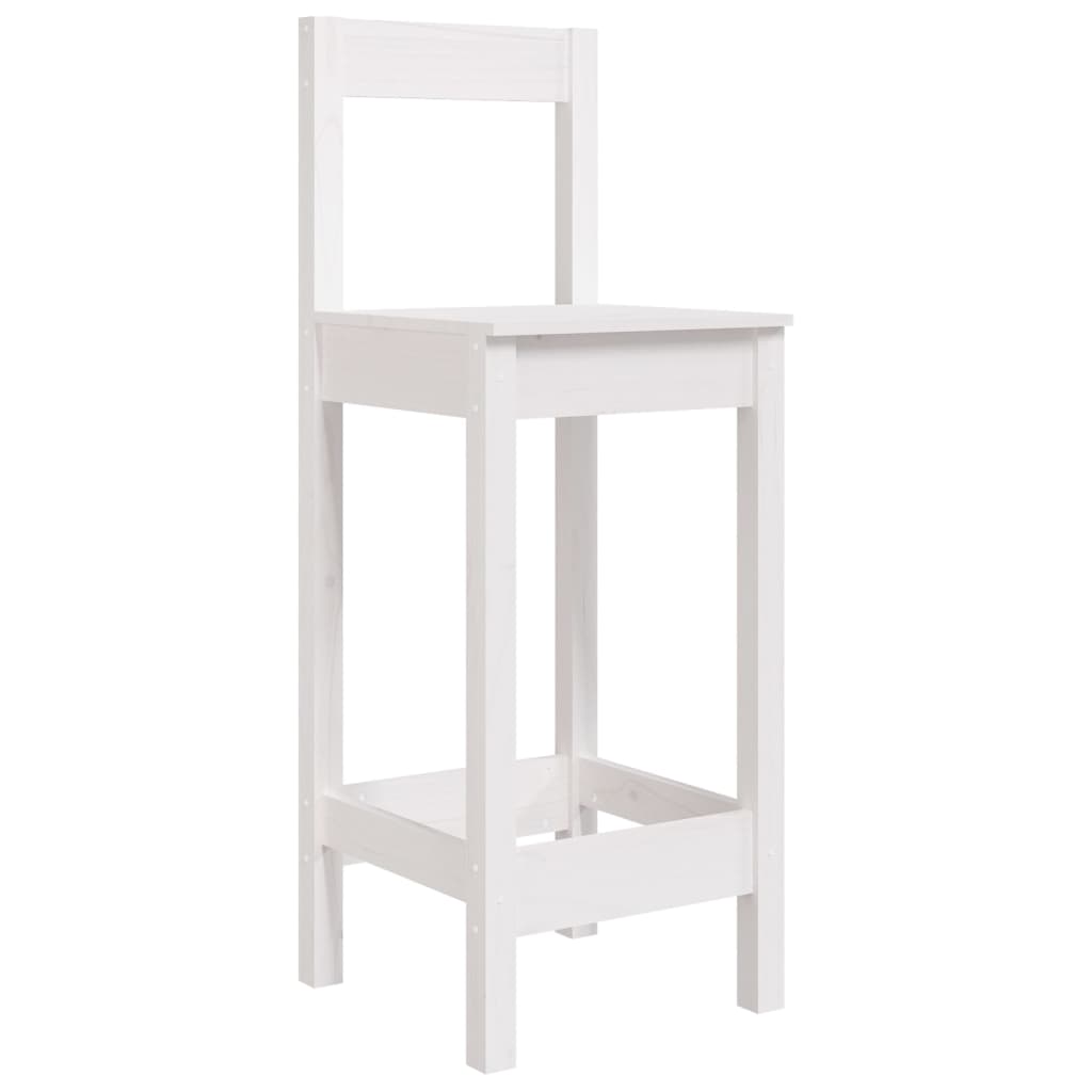 vidaXL Barové židle 2 ks bílé 40 x 41,5 x 112 cm masivní borové dřevo
