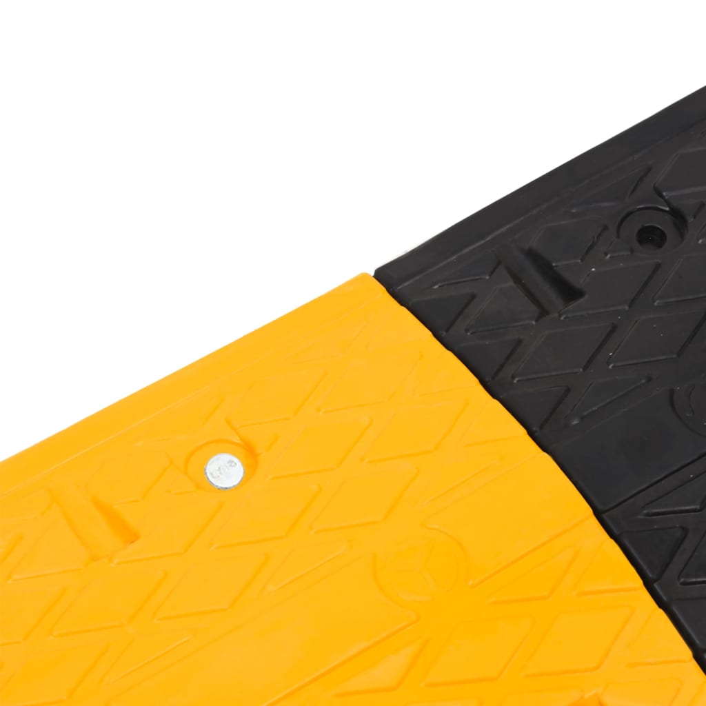 vidaXL Zpomalovací práh žlutý a černý 97 x 32,5 x 4 cm pryž