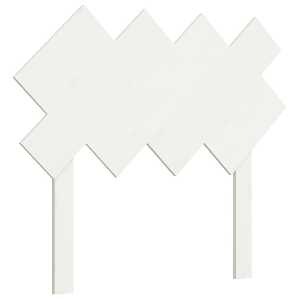 vidaXL Čelo postele bílé 92 x 3 x 81 cm masivní borovice