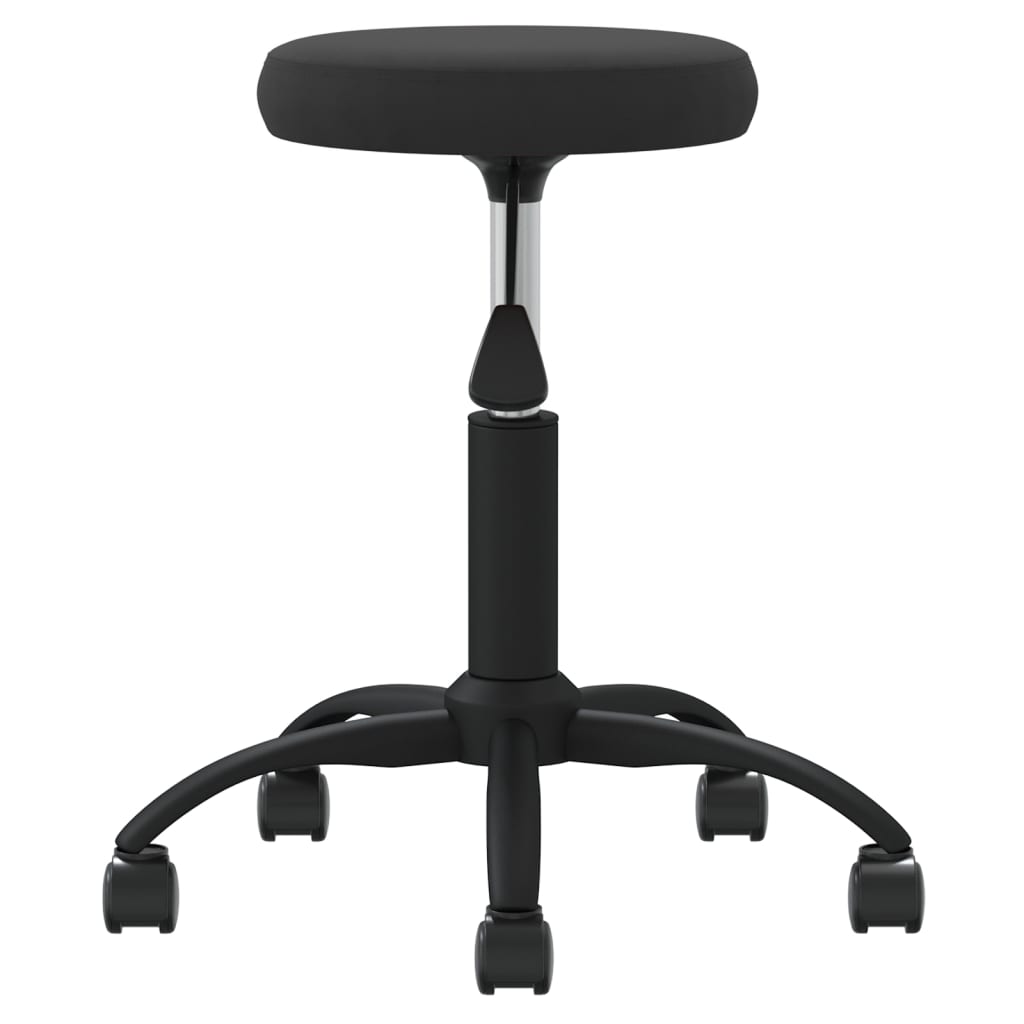 vidaXL Masážní stolička samet černá