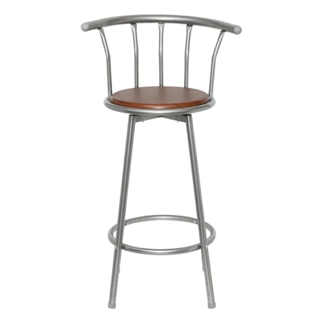 vidaXL Barové židle 2 ks hnědé ocelové