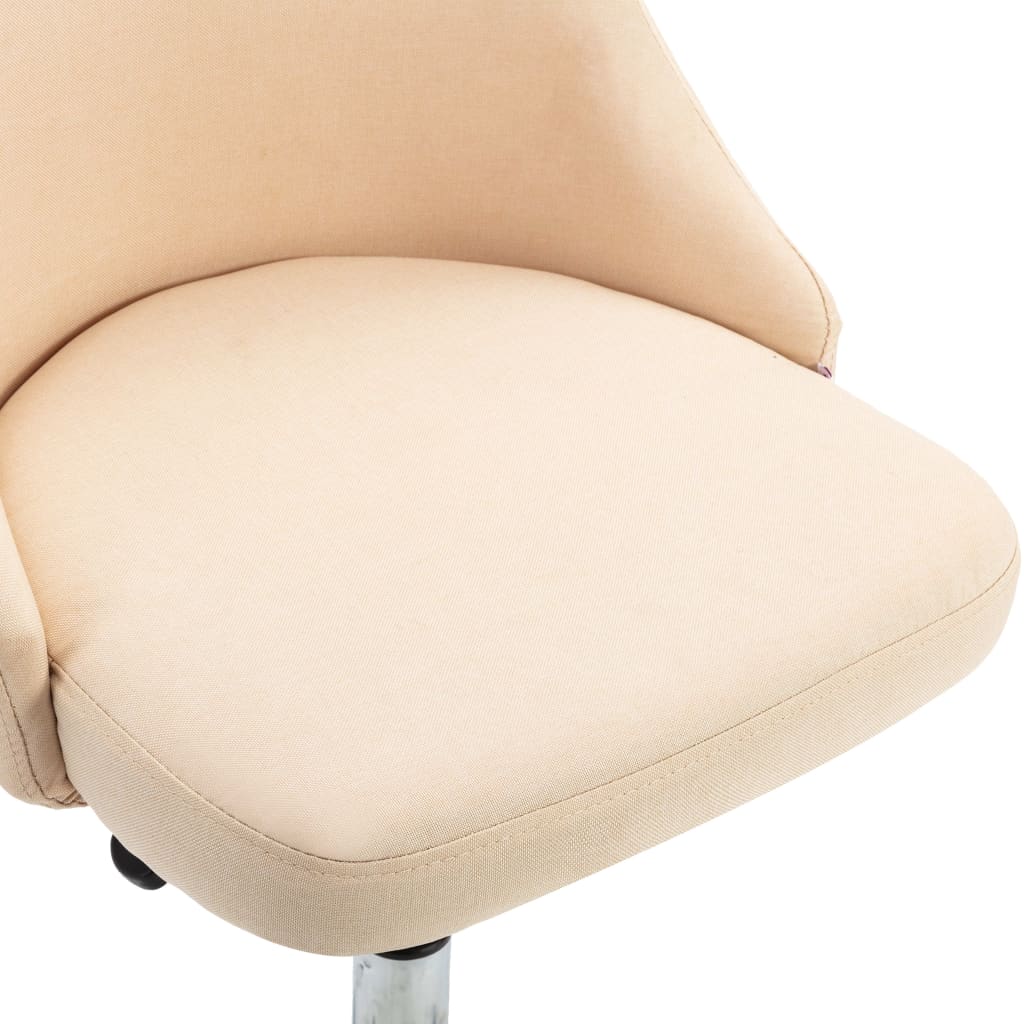 vidaXL Pojízdné kancelářské židle 2 ks textil krémové
