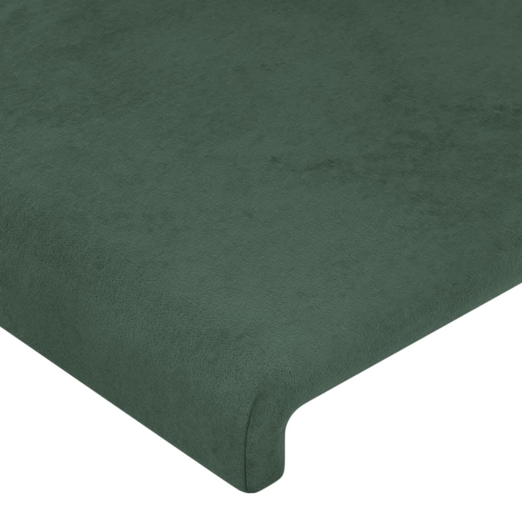 vidaXL Čelo postele 4 ks tmavě zelené 80 x 5 x 78/88 cm samet