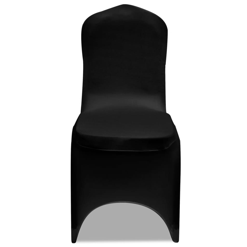 vidaXL Potahy na židle napínací černé 18 ks