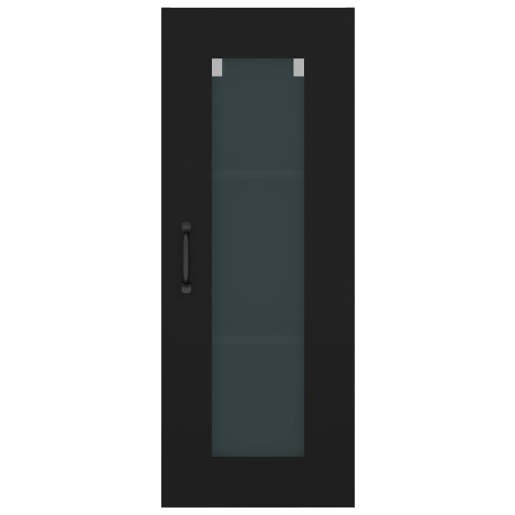 vidaXL Závěsná nástěnná skříňka černá 34,5 x 34 x 90 cm