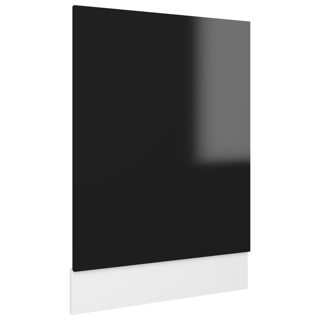 vidaXL Panel na myčku černý vysoký lesk 45 x 3 x 67 cm dřevotříska