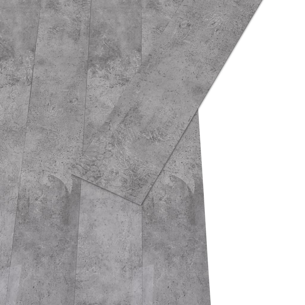 vidaXL Podlahová krytina PVC 5,02 m² 2 mm samolepicí betonová hnědá