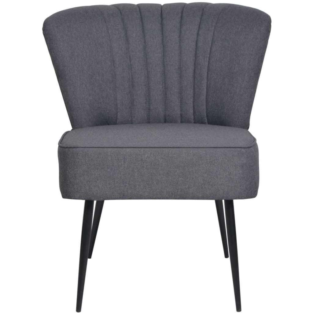 vidaXL Koktejlová židle tmavě šedá textil