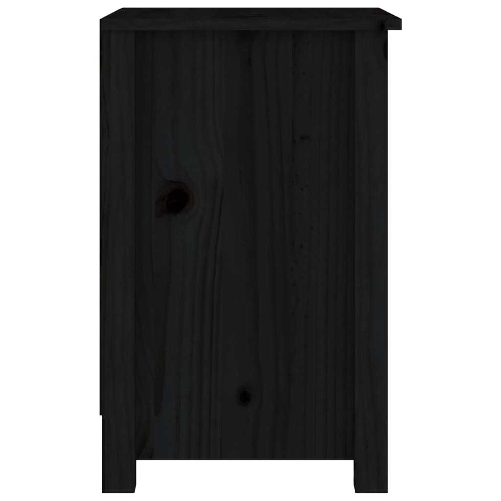 vidaXL Noční stolek černý 40 x 35 x 55 cm masivní borové dřevo