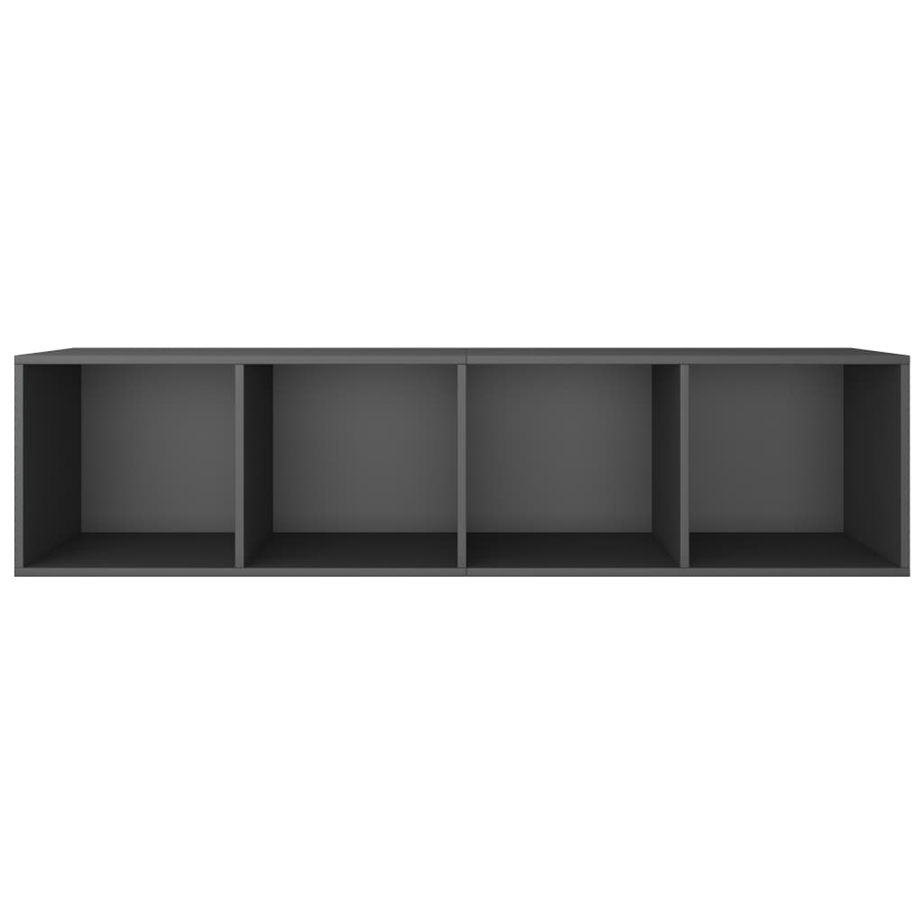 vidaXL Knihovna/TV skříň šedá 36 x 30 x 143 cm dřevotříska