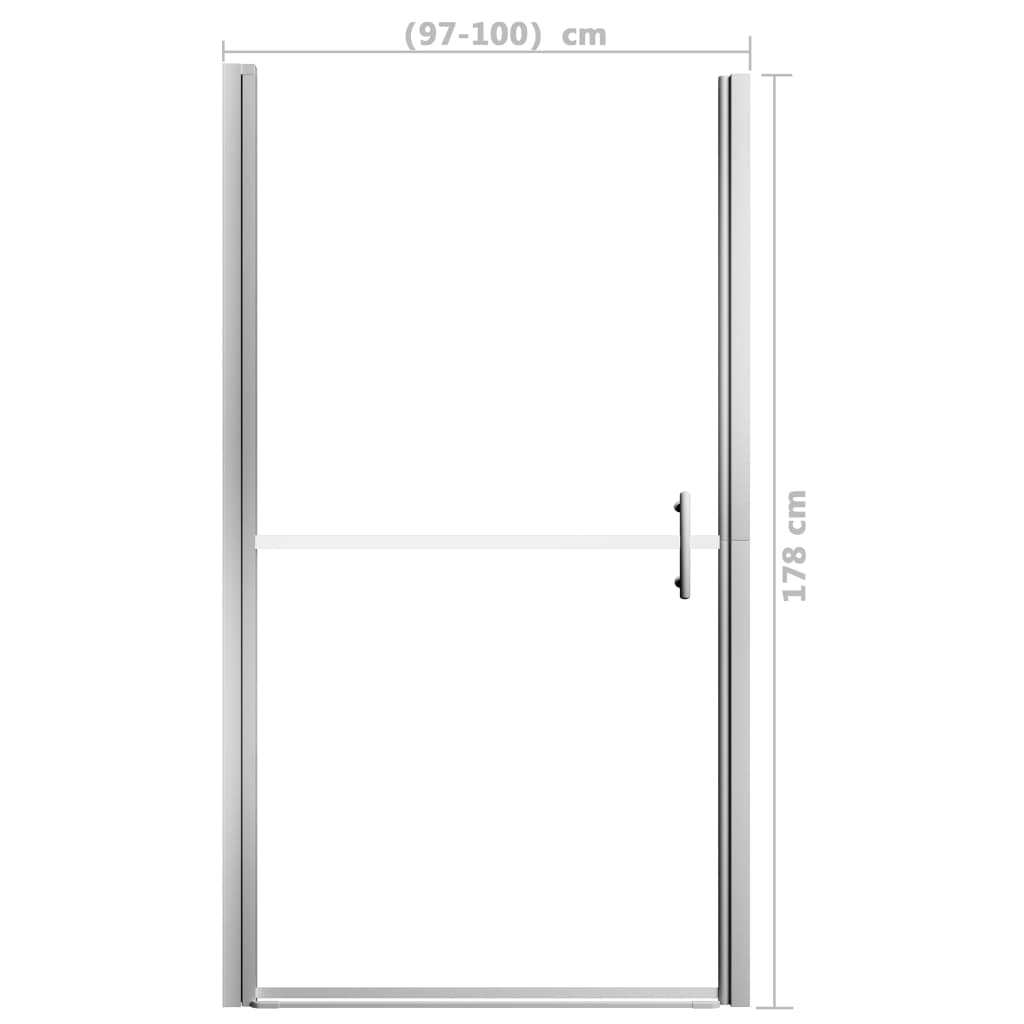 vidaXL Sprchové dveře matné tvrzené sklo 100 x 178 cm