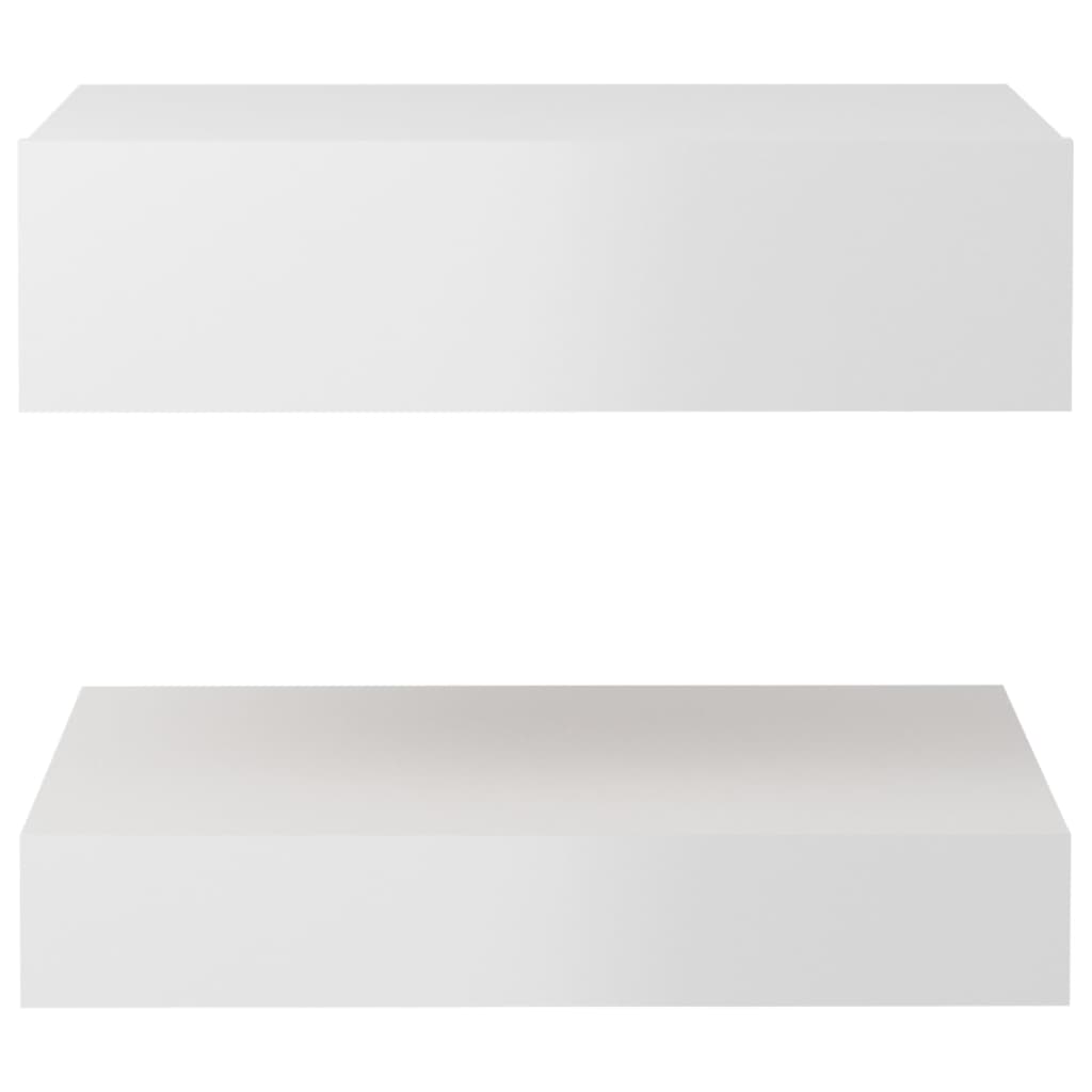 vidaXL Noční stolek bílý s vysokým leskem 60 x 35 cm dřevotříska