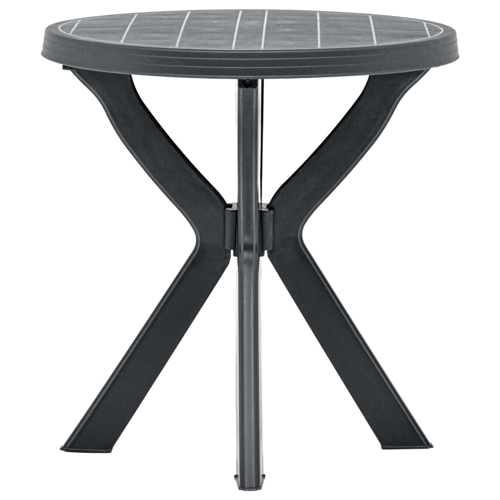vidaXL Bistro stolek antracitový Ø 70 cm plast