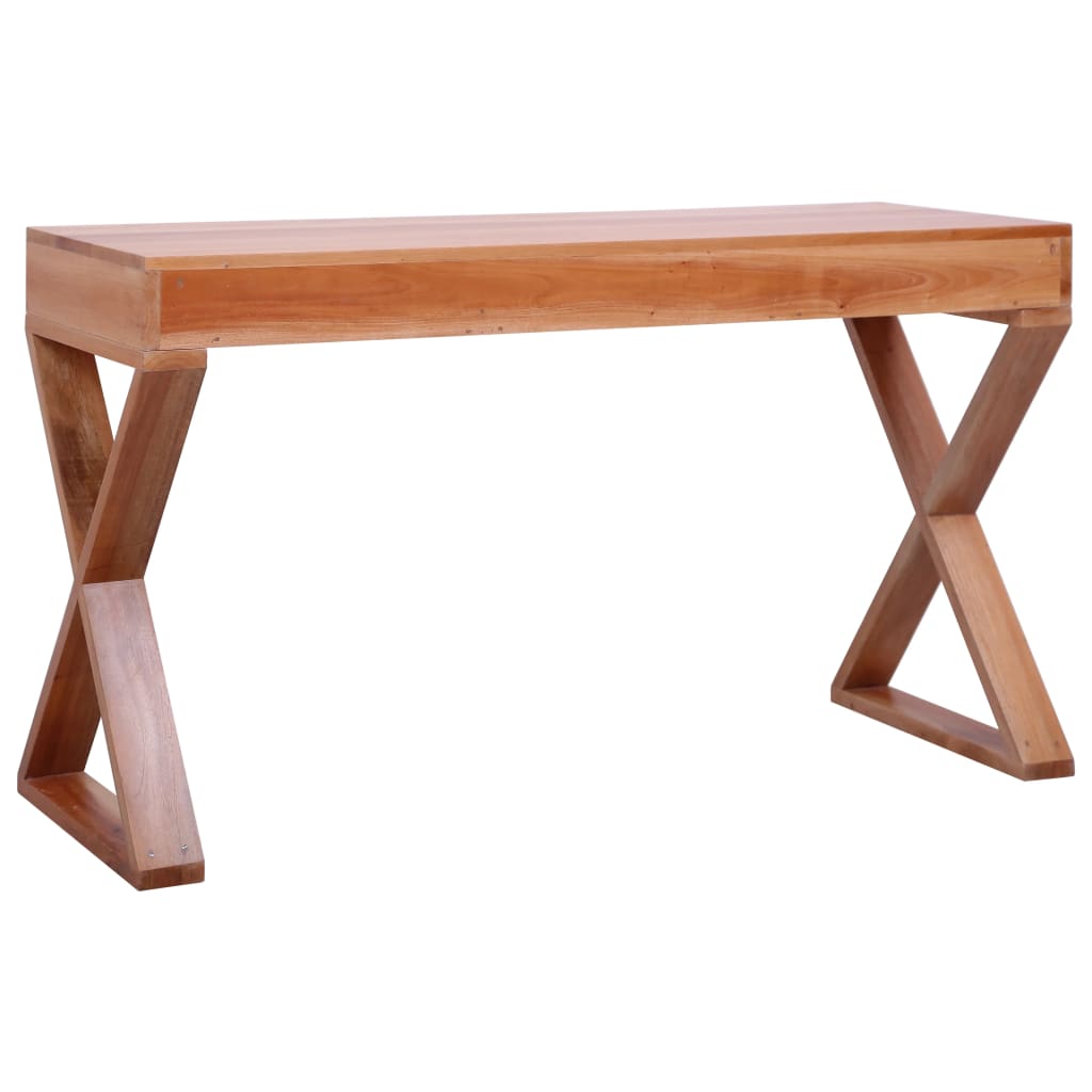 vidaXL Počítačový stůl přírodní 132x47x77 cm masivní mahagonové dřevo
