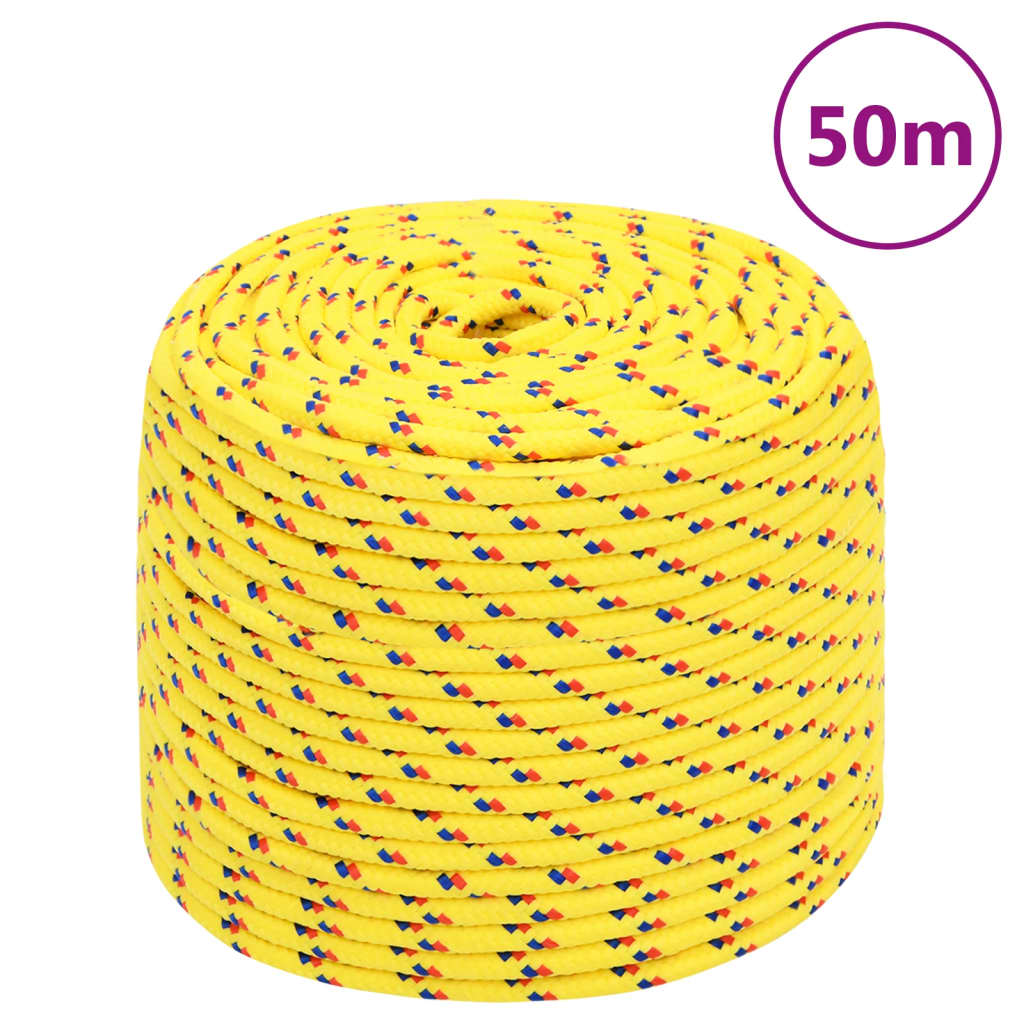 vidaXL Lodní lano žluté 8 mm 50 m polypropylen
