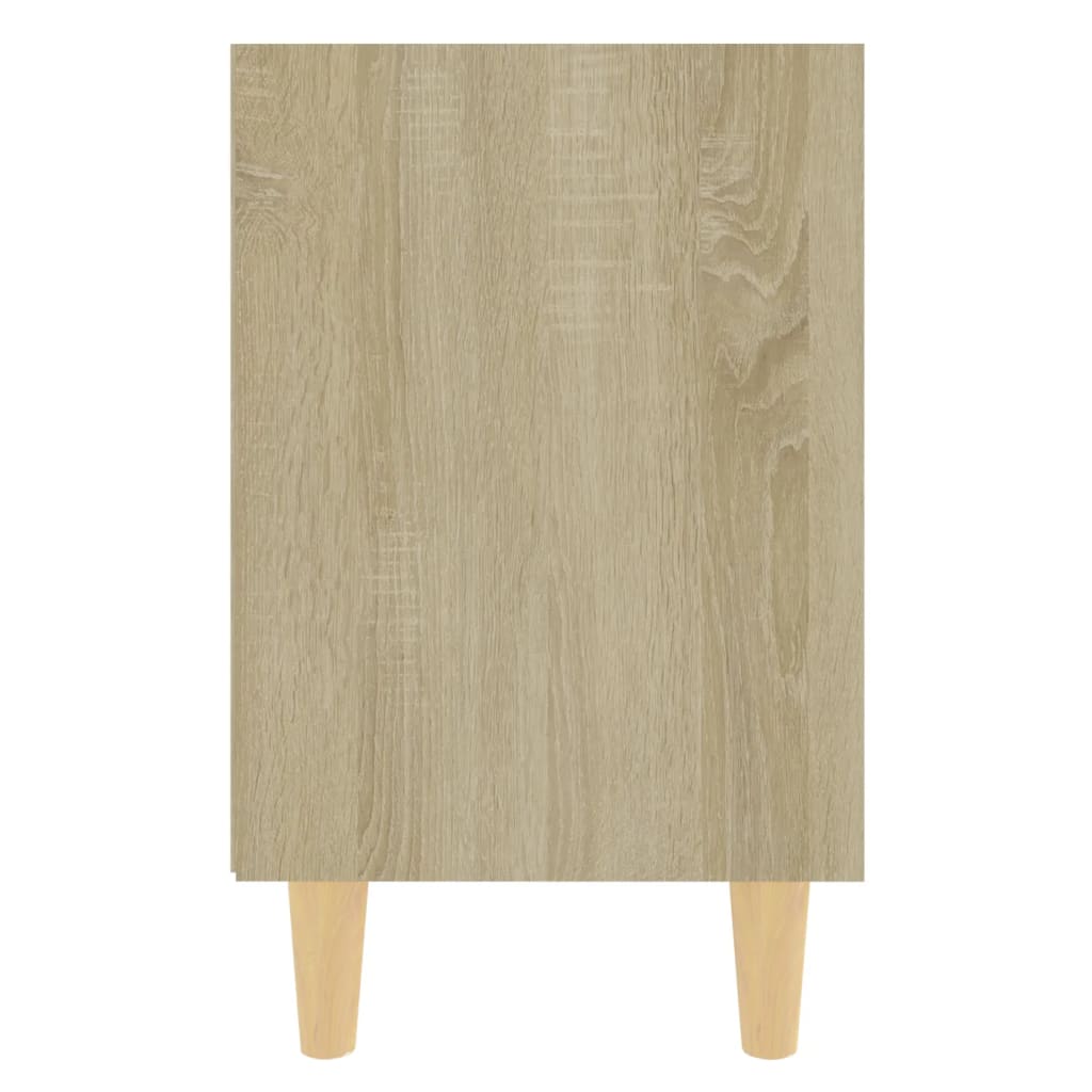 vidaXL Noční stolek dřevěné nohy 2 ks dub sonoma bílá 40 x 30 x 50 cm