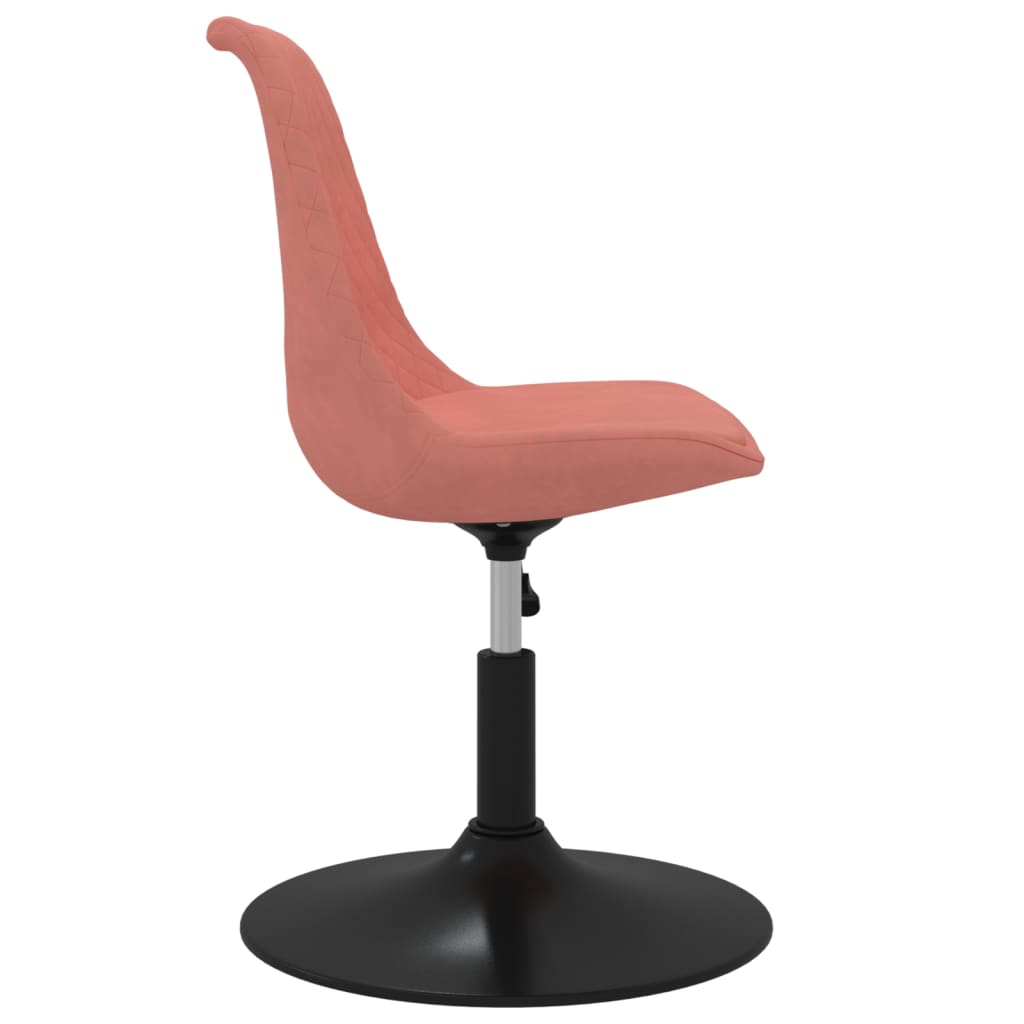 vidaXL Otočné jídelní židle 4 ks růžové samet