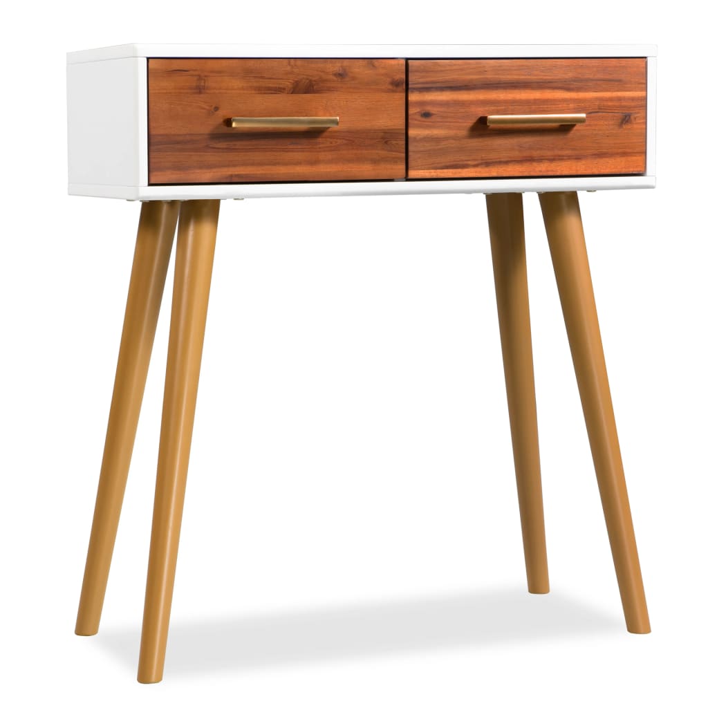 vidaXL Konzolový stolek z masivního akáciového dřeva 70 x 30 x 75 cm