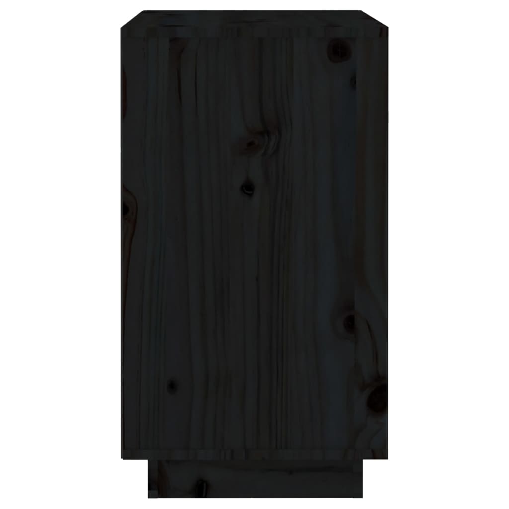 vidaXL Skříňka na víno černá 55,5 x 34 x 61 cm masivní borovice