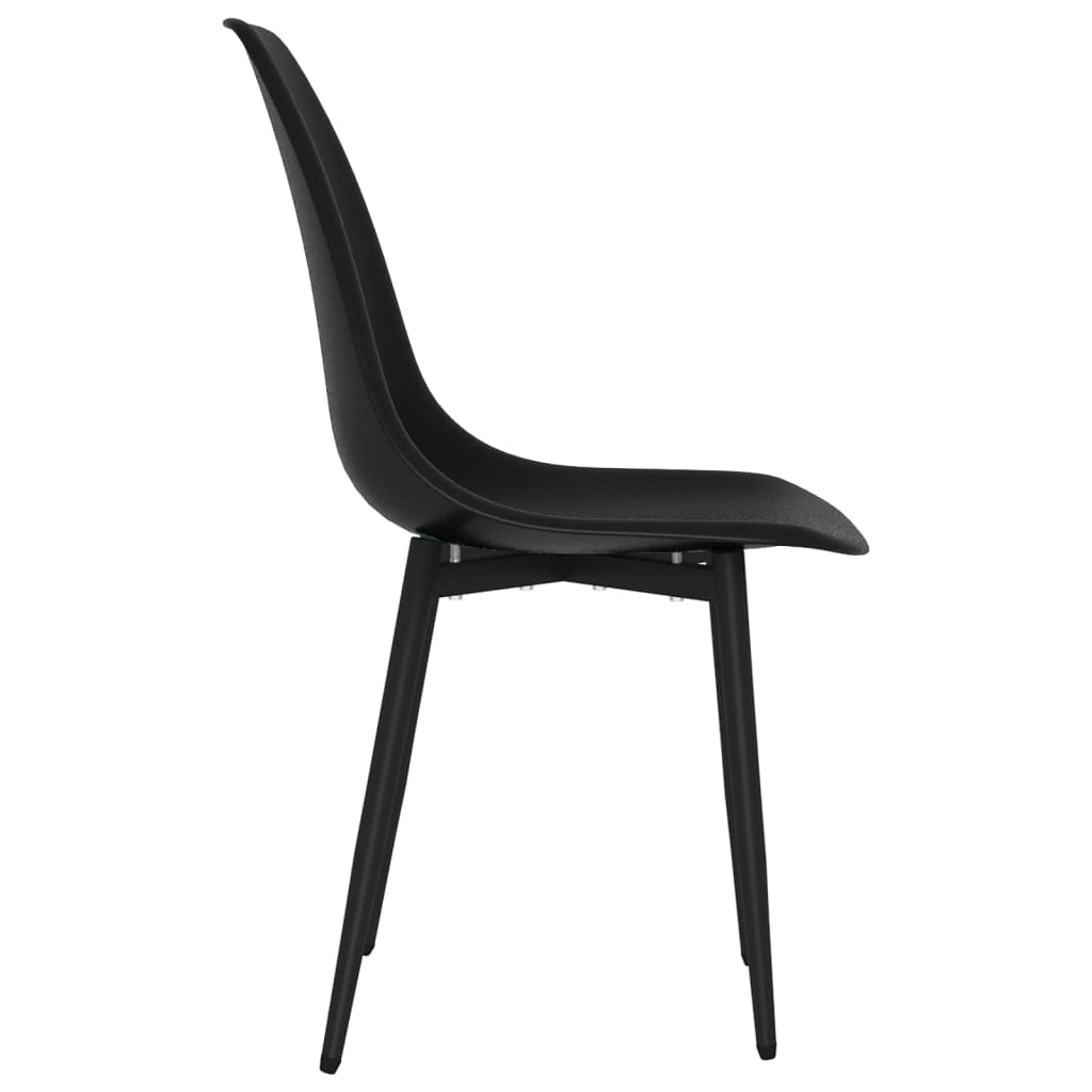 vidaXL Jídelní židle 6 ks černé PP