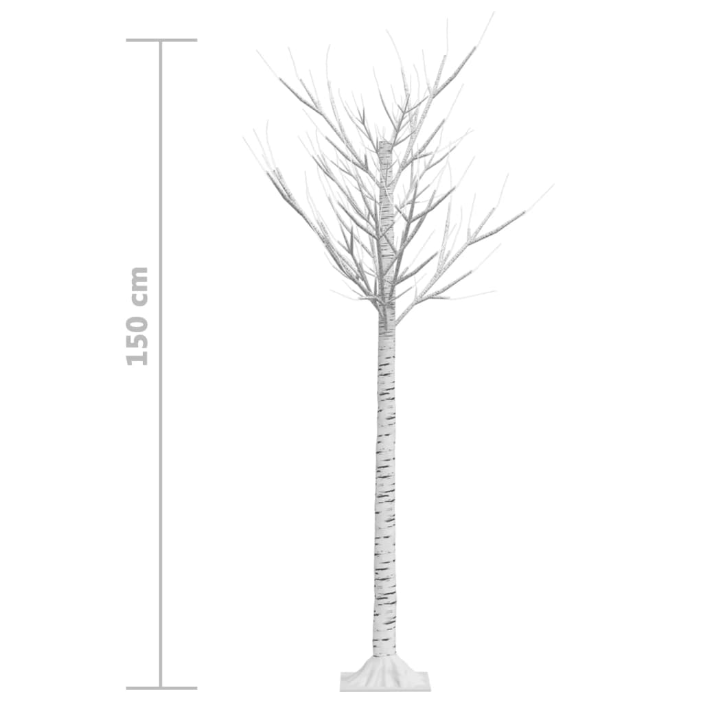 vidaXL Vánoční stromek 140 teplých bílých LED 1,5 m vrba dovnitř i ven