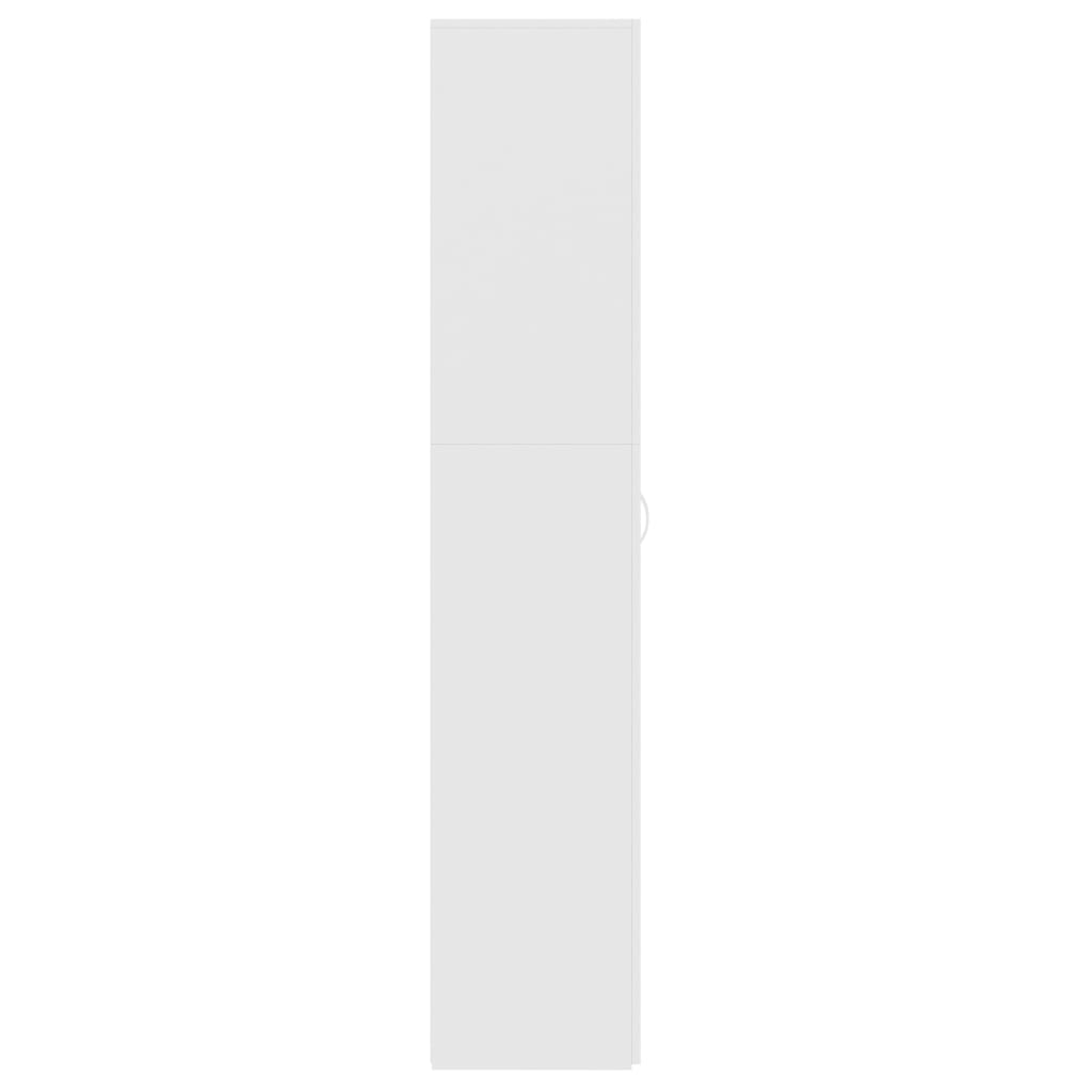 vidaXL Botník bílý 80 x 35,5 x 180 cm dřevotříska