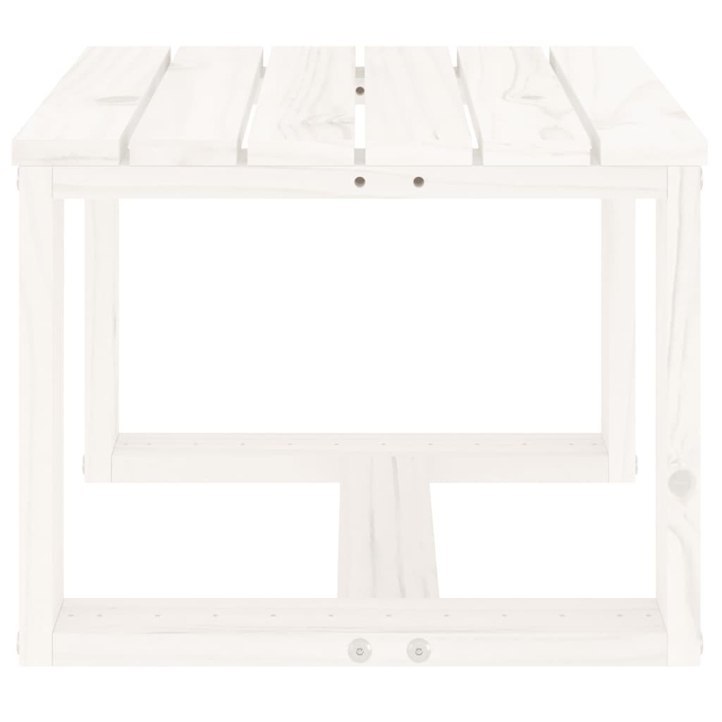 vidaXL Zahradní odkládací stolek bílý 40x38x28,5 cm masivní borovice