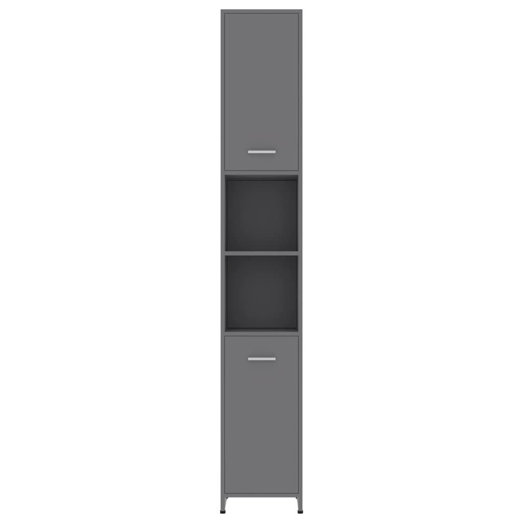 vidaXL Koupelnová skříňka šedá 30 x 30 x 183,5 cm dřevotříska