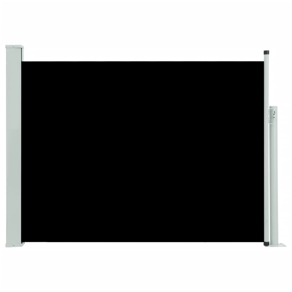 vidaXL Zatahovací boční markýza 117 x 500 cm černá