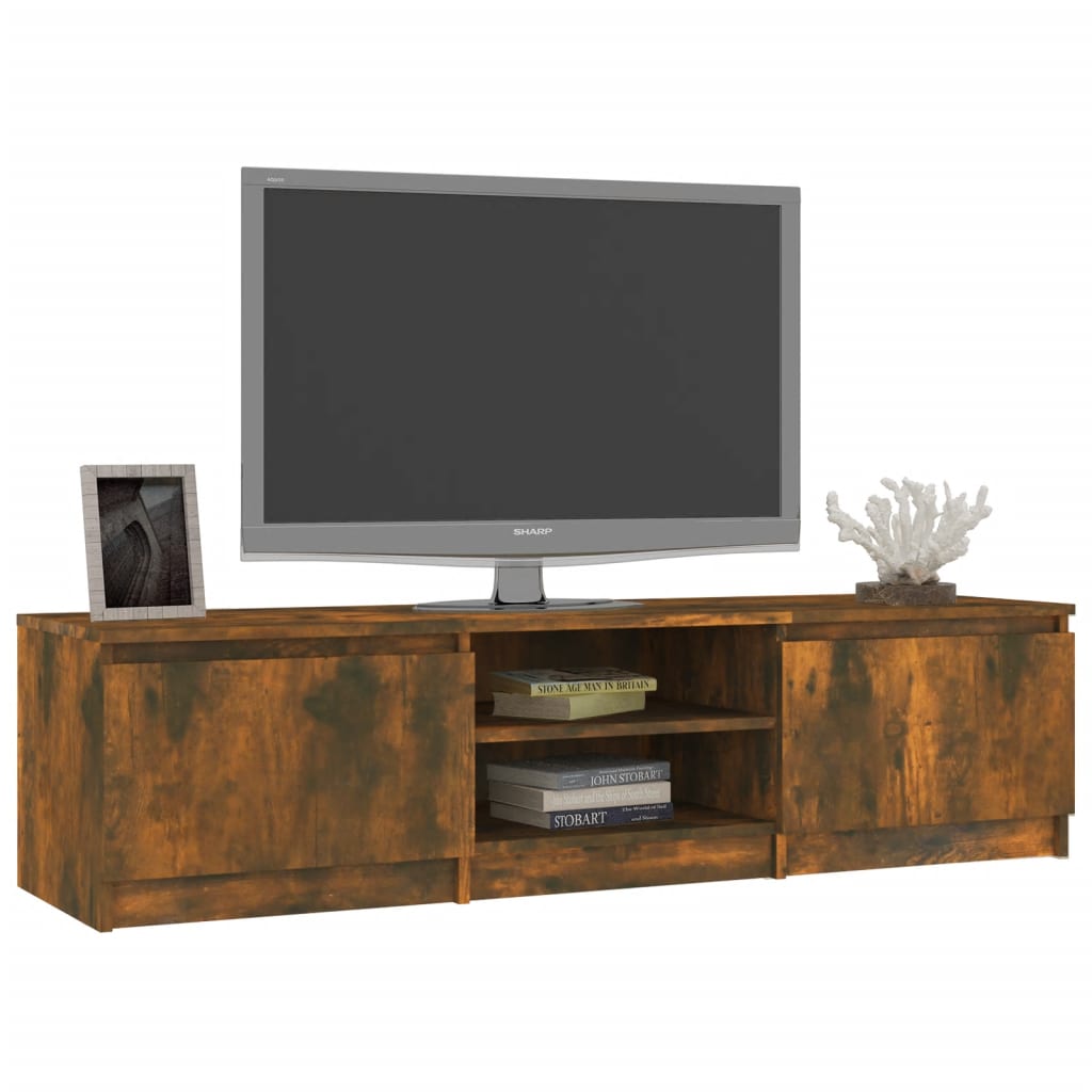 vidaXL TV skříňka kouřový dub 140 x 40 x 35,5 cm kompozitní dřevo