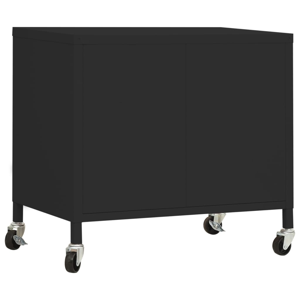 vidaXL Úložná skříň černá 60 x 35 x 56 cm ocel