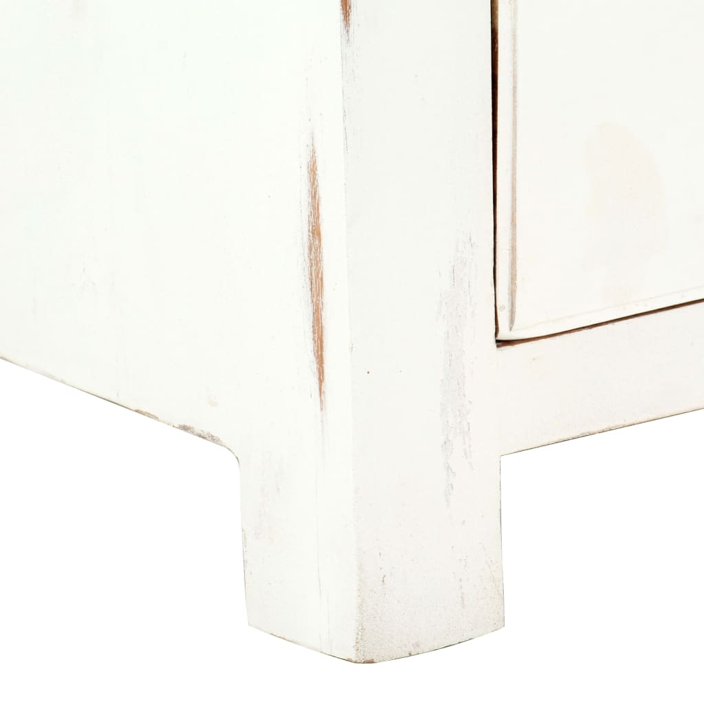 vidaXL TV stolek bílý 120 x 30 x 40 cm masivní akáciové dřevo