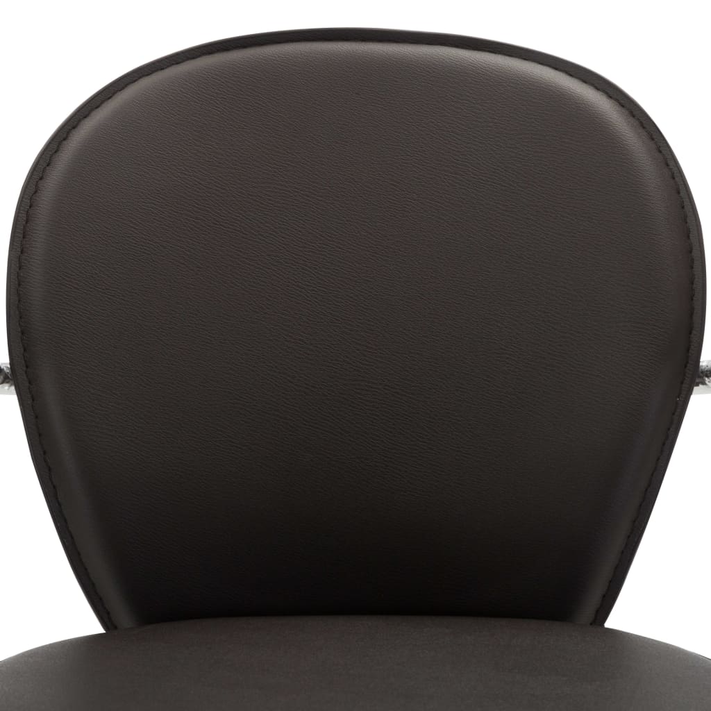 vidaXL Barové stoličky s područkami 2 ks hnědé umělá kůže