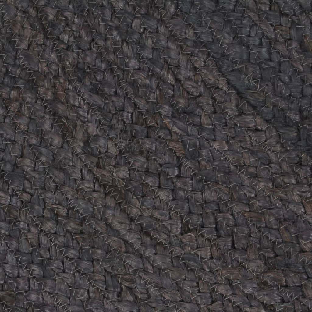 vidaXL Ručně vyrobený koberec juta kulatý 180 cm tmavě šedý