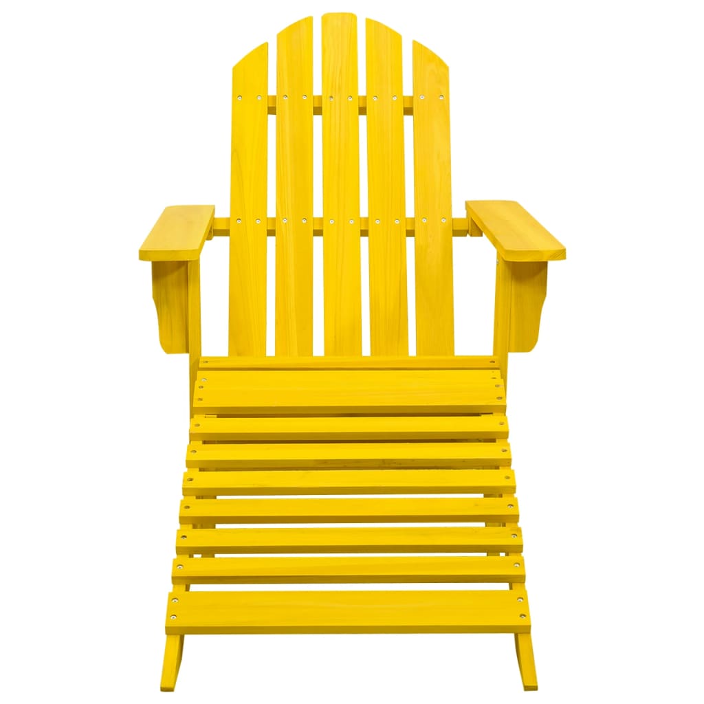 vidaXL Zahradní židle Adirondack s podnožkou masivní jedle žlutá