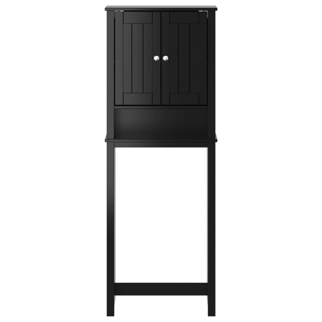 vidaXL Úložná skříňka nad toaletu BERG černá 60 x 27 x 164,5 cm dřevo