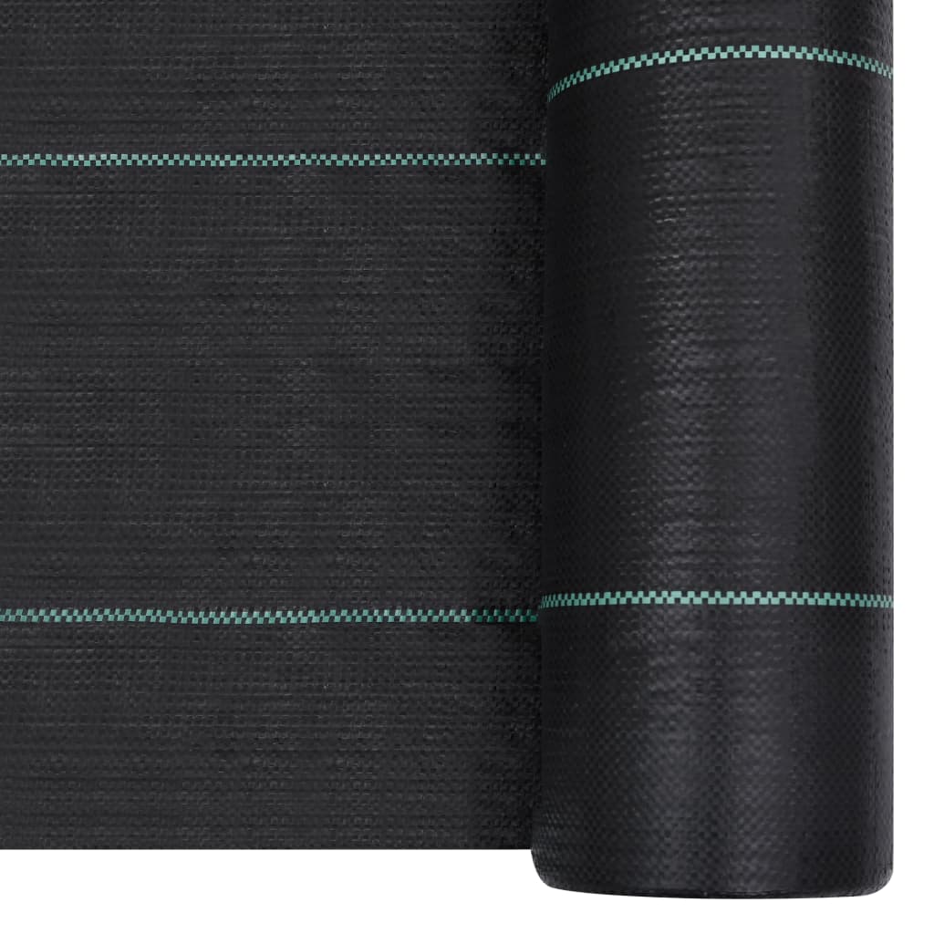 vidaXL Mulčovací textilie proti plevelu a kořenům černá 2 x 150 m PP